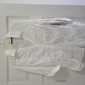 New white sheer women's blouse